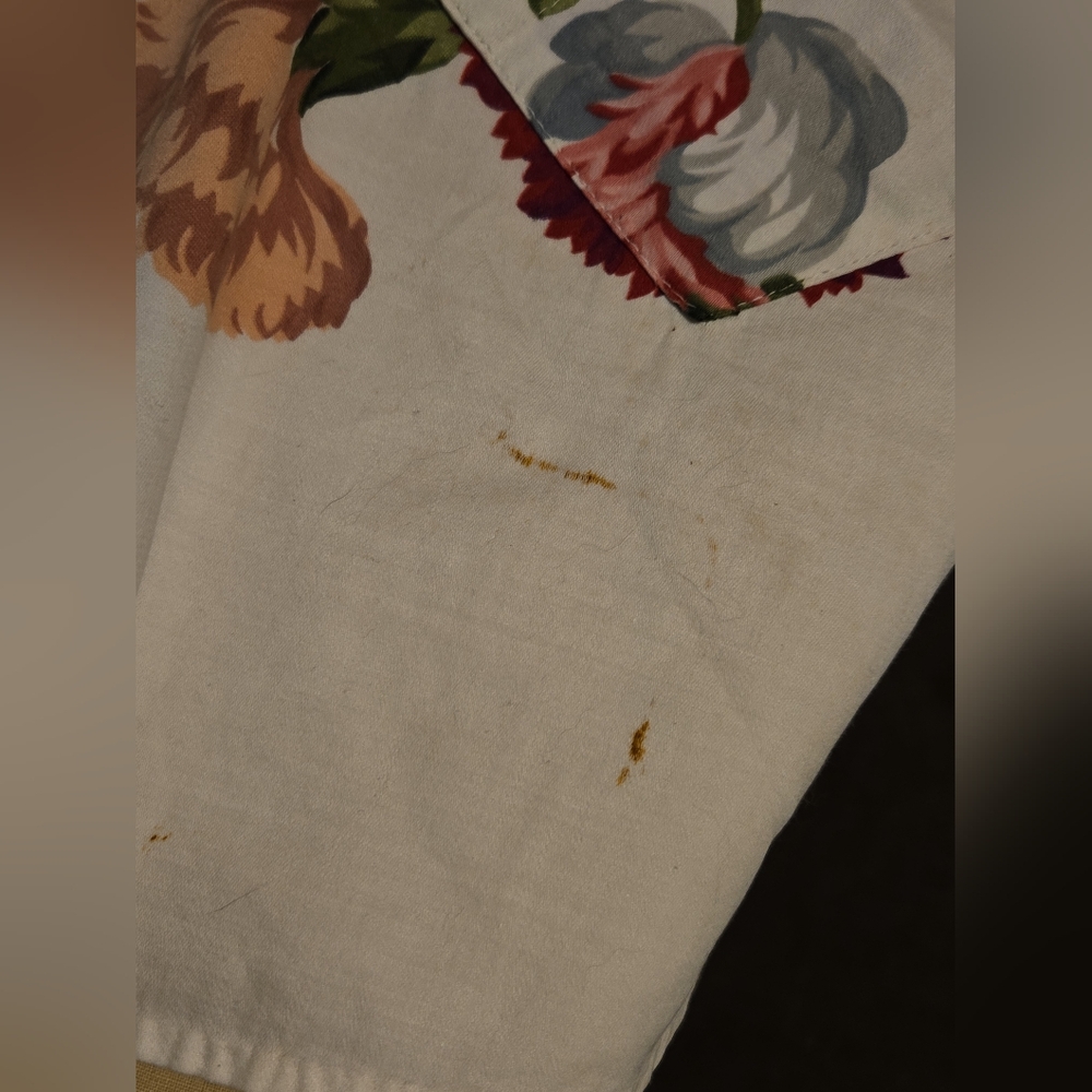 Handmade Vintage Floral Half Apron with  Rhinestones - Picture 7 of 7